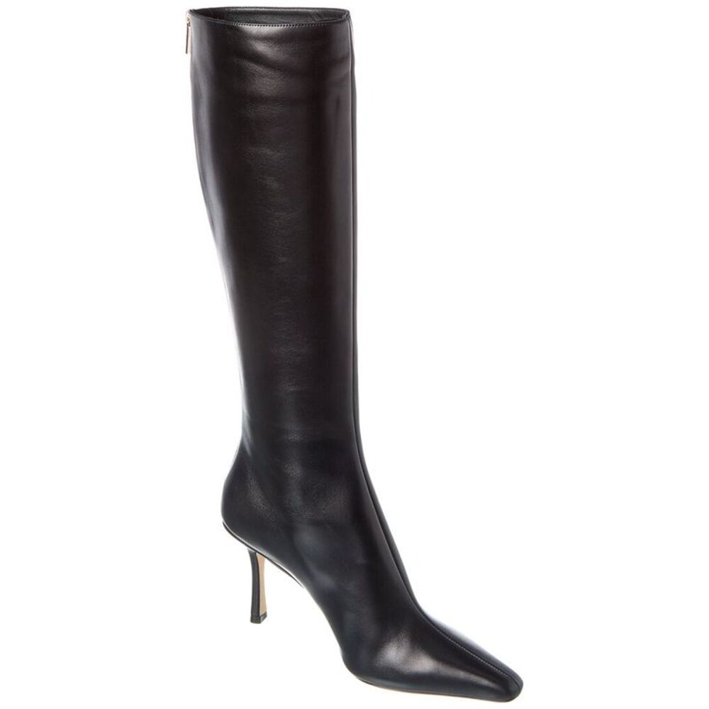 Jimmy Choo Agathe Kb 85 Leather Knee-High Boot, Black